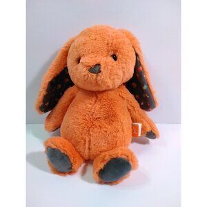 B Softies Coral Cutie Orange Bunny Rabbit Soft Plush Gray Nose Bean Bag 12"